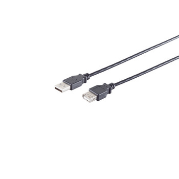 USB High Speed 2.0 Verlängerung, A/A Buchse, USB 2.0, schwarz, 1,0m